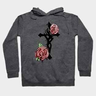 Blood and Roses Cross Hoodie